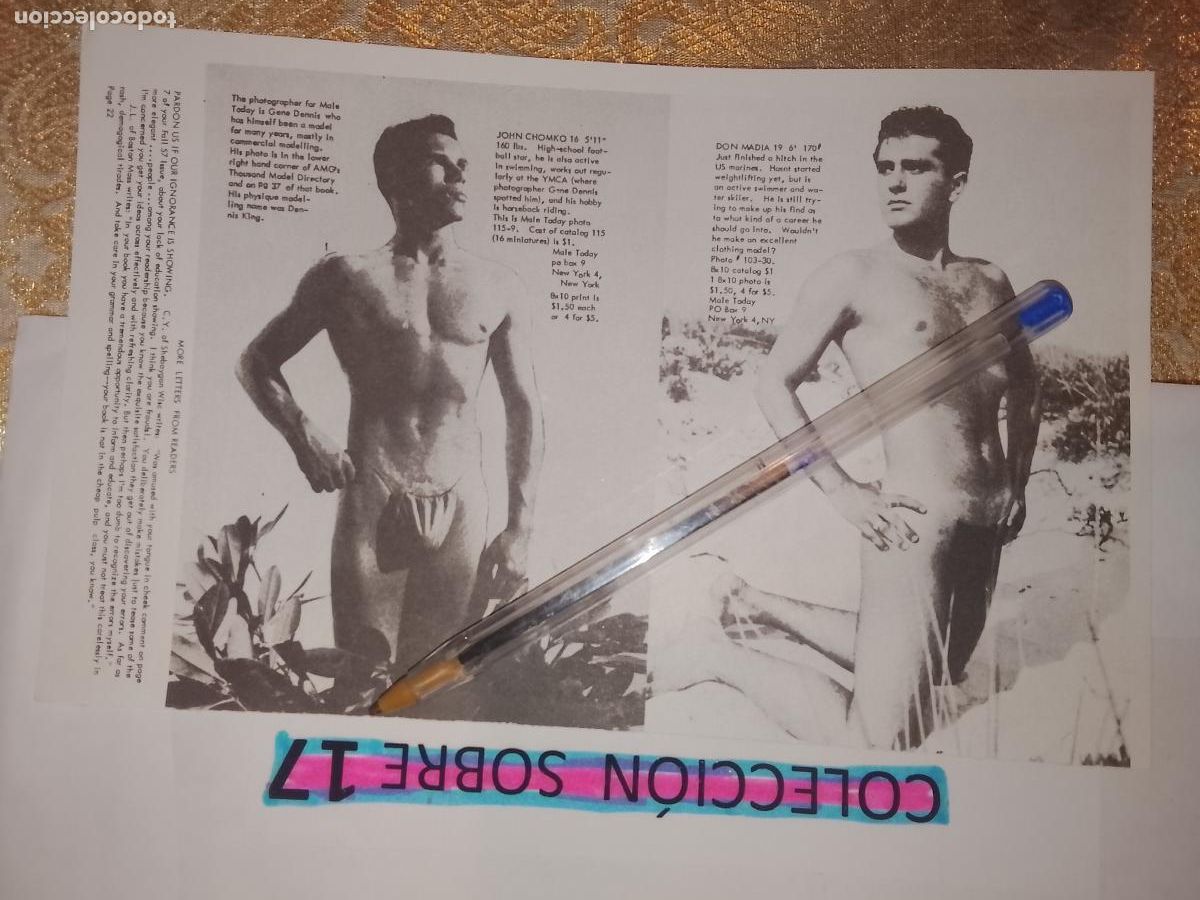 Autres: hoja tematica gay artistica fotografica o comic hombre erotico desnudos culturismo homo sexo EROTICA