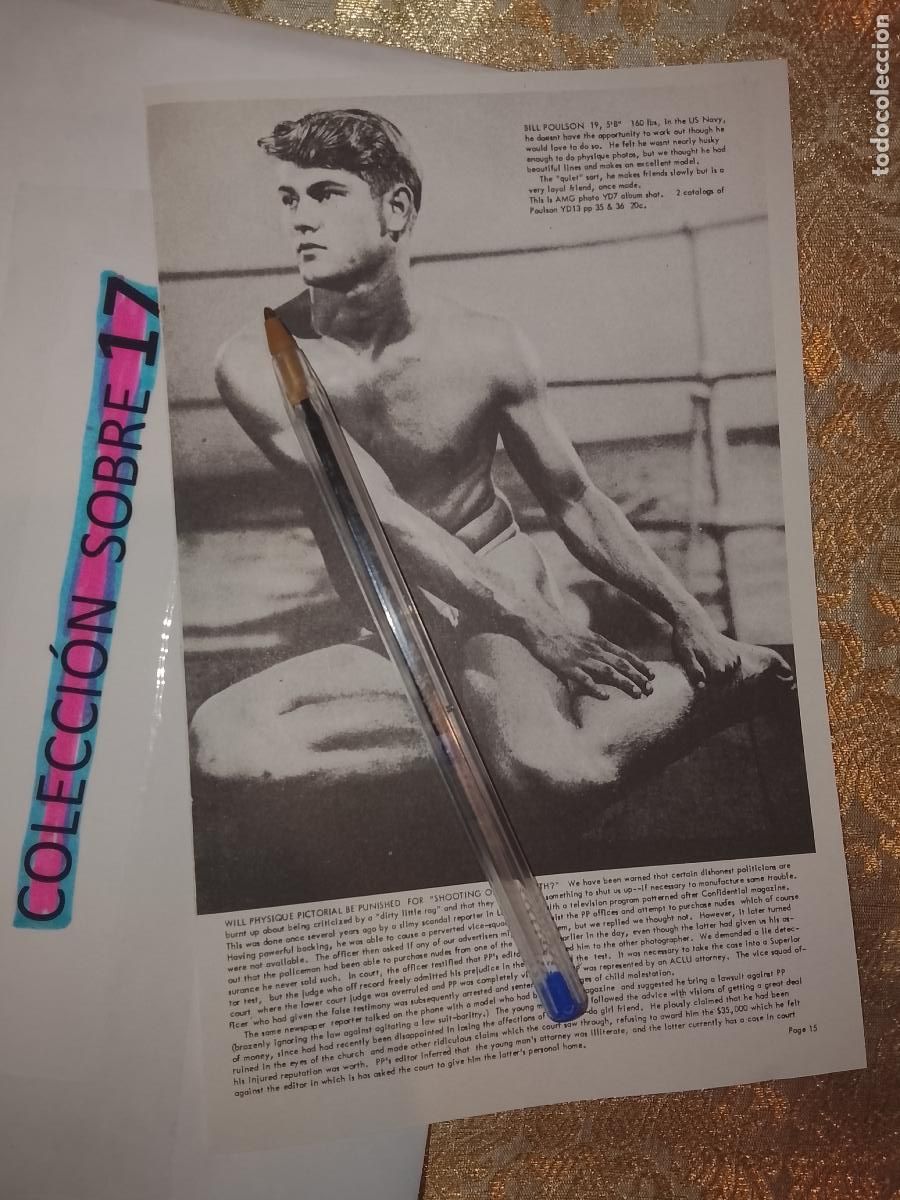 Autres: hoja tematica gay artistica fotografica o comic hombre erotico desnudos culturismo homo sexo EROTICA