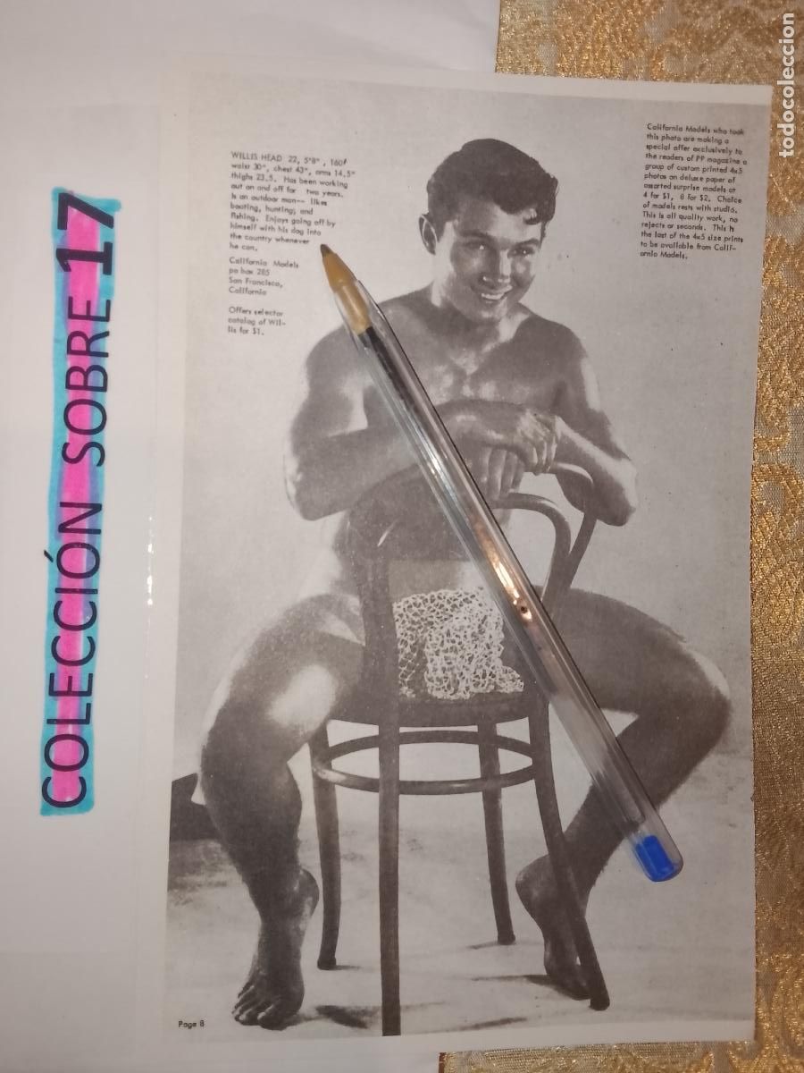 Autres: hoja tematica gay artistica fotografica o comic hombre erotico desnudos culturismo homo sexo EROTICA