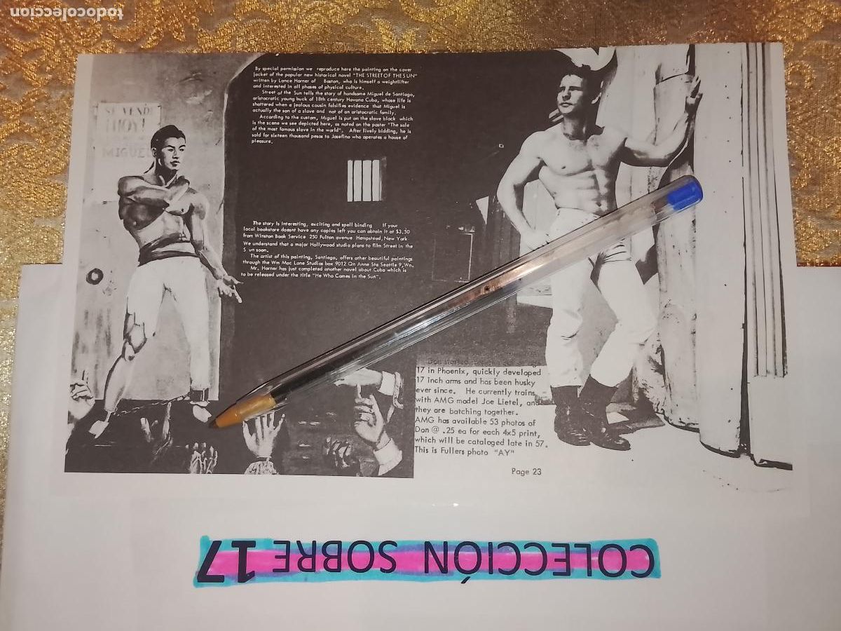 Autres: hoja tematica gay artistica fotografica o comic hombre erotico desnudos culturismo homo sexo EROTICA