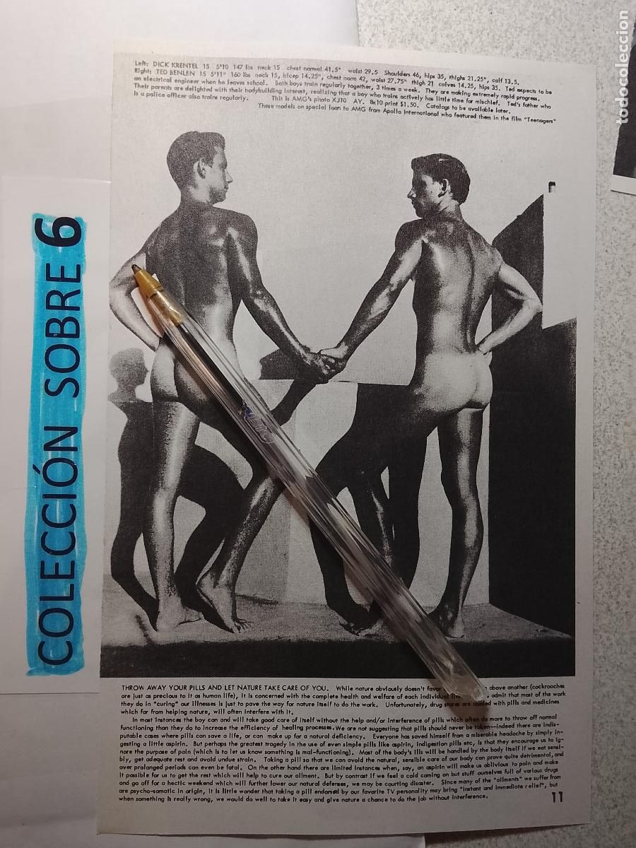 Autres: hoja tematica gay artistica fotografica o comic hombre erotico desnudos culturismo homo sexo EROTICA