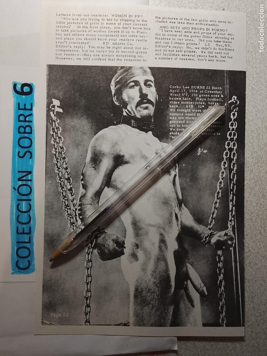 Autres: hoja tematica gay artistica fotografica o comic hombre erotico desnudos culturismo homo sexo EROTICA