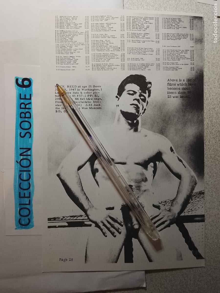 Autres: hoja tematica gay artistica fotografica o comic hombre erotico desnudos culturismo homo sexo EROTICA