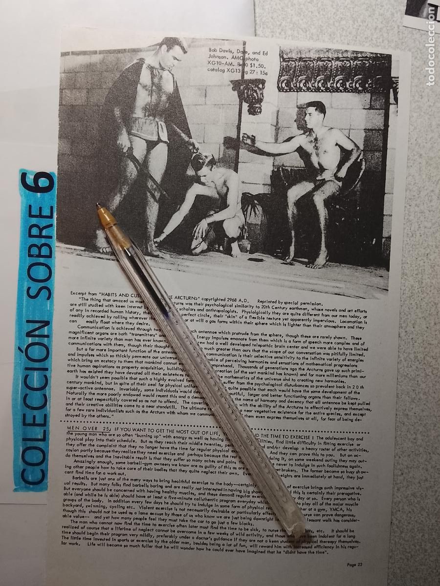 Autres: hoja tematica gay artistica fotografica o comic hombre erotico desnudos culturismo homo sexo EROTICA