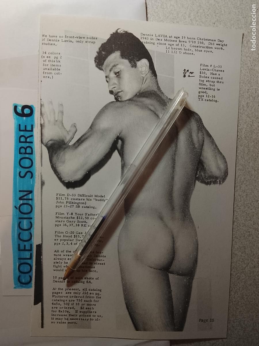 Autres: hoja tematica gay artistica fotografica o comic hombre erotico desnudos culturismo homo sexo EROTICA