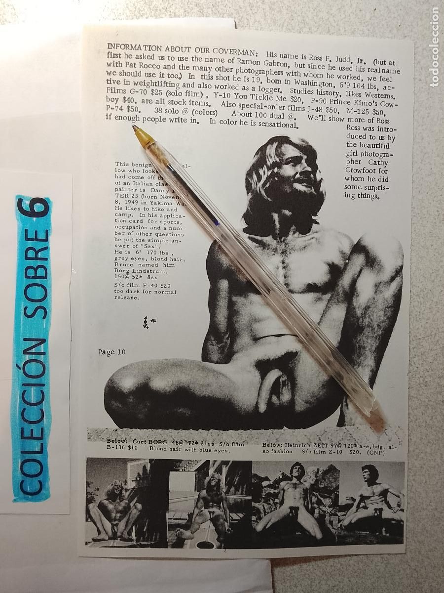 Autres: hoja tematica gay artistica fotografica o comic hombre erotico desnudos culturismo homo sexo EROTICA