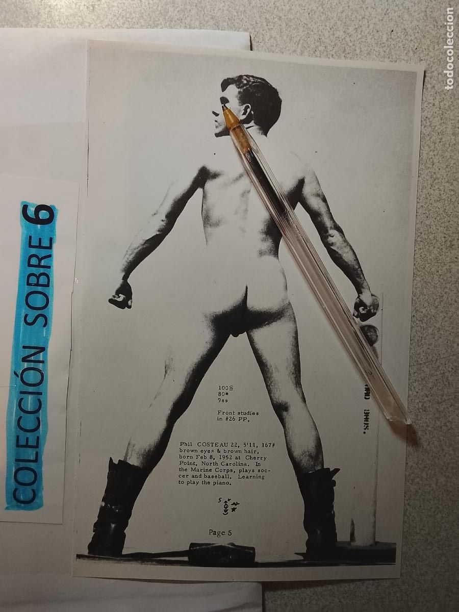 Autres: hoja tematica gay artistica fotografica o comic hombre erotico desnudos culturismo homo sexo EROTICA