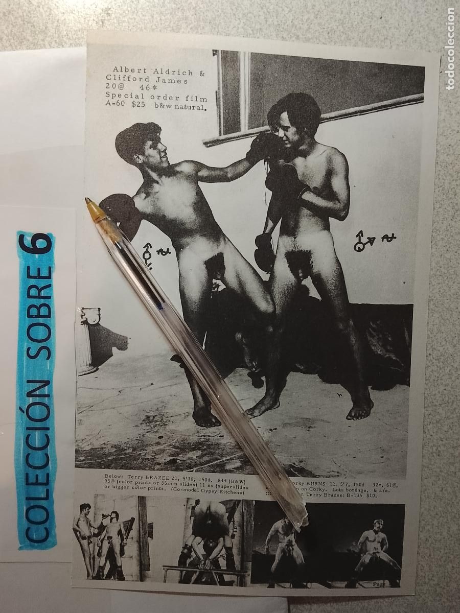 Autres: hoja tematica gay artistica fotografica o comic hombre erotico desnudos culturismo homo sexo EROTICA