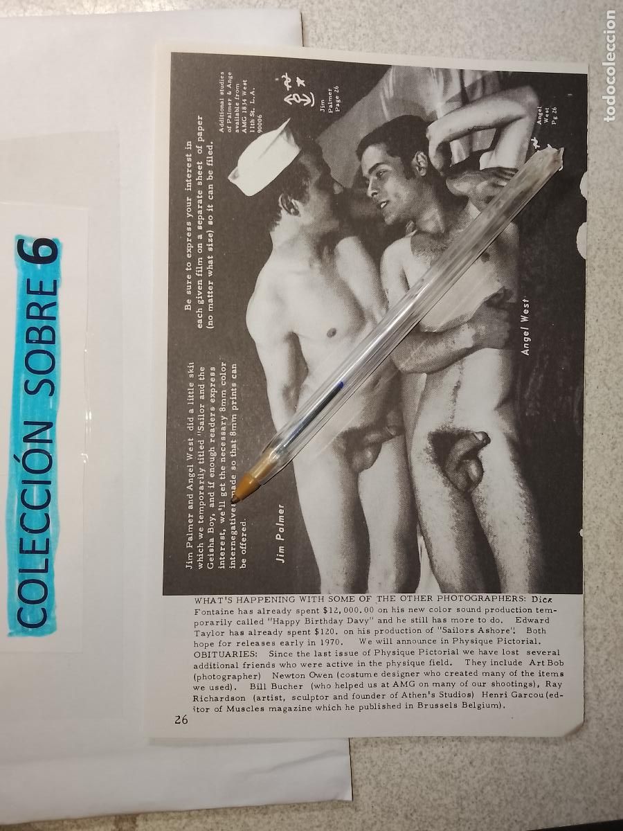 Autres: hoja tematica gay artistica fotografica o comic hombre erotico desnudos culturismo homo sexo EROTICA