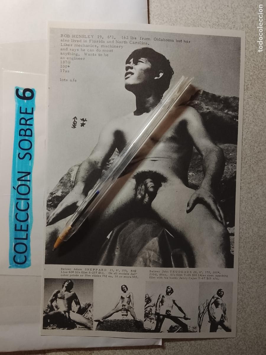 Autres: hoja tematica gay artistica fotografica o comic hombre erotico desnudos culturismo homo sexo EROTICA