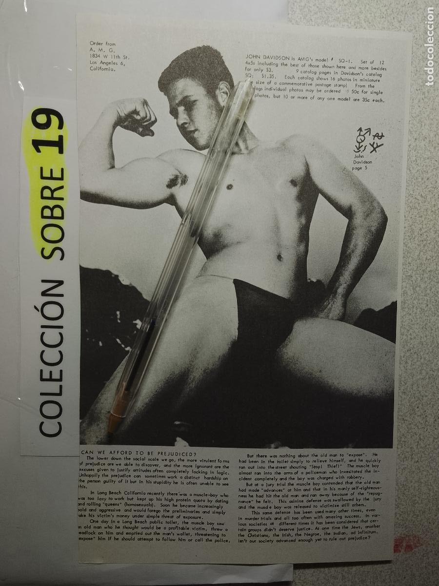 Autres: hoja tematica gay artistica fotografica o comic hombre erotico desnudos culturismo homo sexo EROTICA