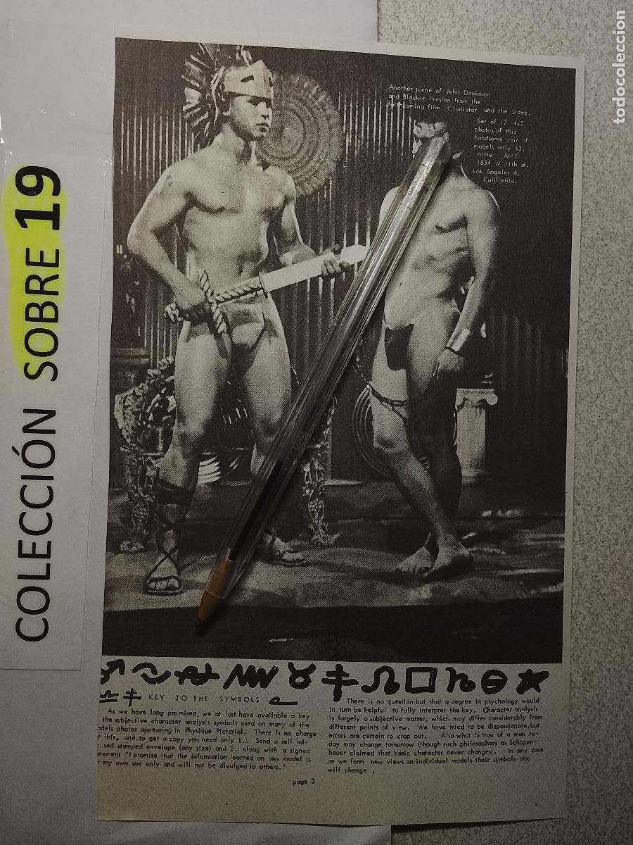 Autres: hoja tematica gay artistica fotografica o comic hombre erotico desnudos culturismo homo sexo EROTICA