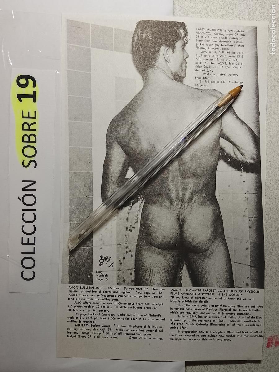 Autres: hoja tematica gay artistica fotografica o comic hombre erotico desnudos culturismo homo sexo EROTICA