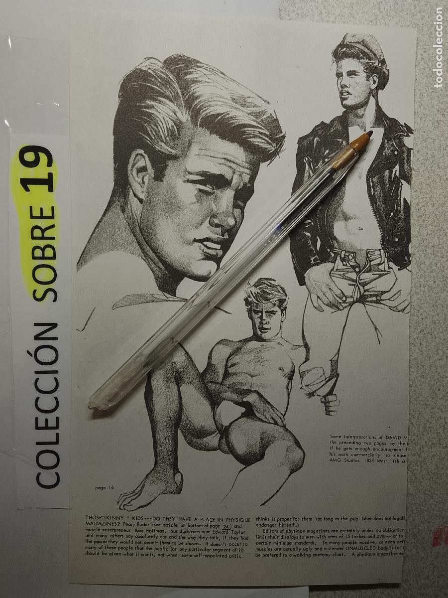 Autres: hoja tematica gay artistica fotografica o comic hombre erotico desnudos culturismo homo sexo EROTICA