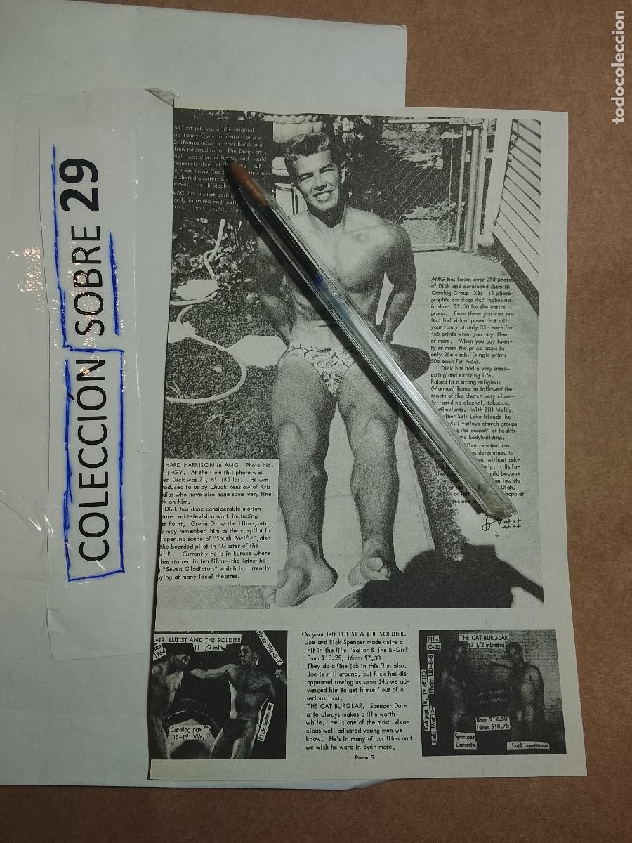 Autres: hoja tematica gay artistica fotografica o comic hombre erotico desnudos culturismo homo sexo EROTICA