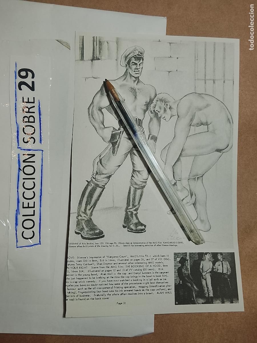 Autres: hoja tematica gay artistica fotografica o comic hombre erotico desnudos culturismo homo sexo EROTICA