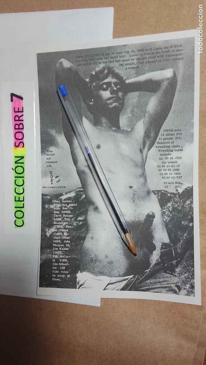 Autres: hoja tematica gay artistica fotografica o comic hombre erotico desnudos culturismo homo sexo EROTICA