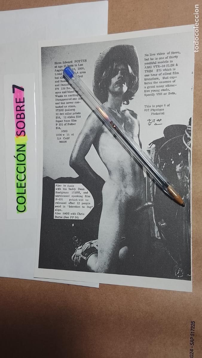 Autres: hoja tematica gay artistica fotografica o comic hombre erotico desnudos culturismo homo sexo EROTICA
