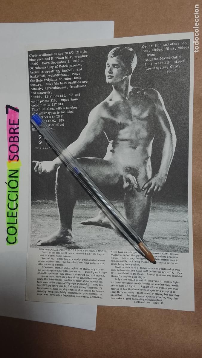 Autres: hoja tematica gay artistica fotografica o comic hombre erotico desnudos culturismo homo sexo EROTICA