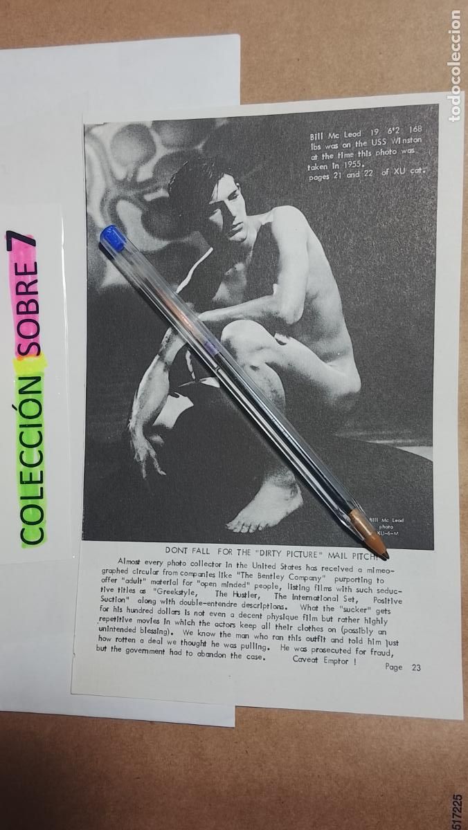 Autres: hoja tematica gay artistica fotografica o comic hombre erotico desnudos culturismo homo sexo EROTICA