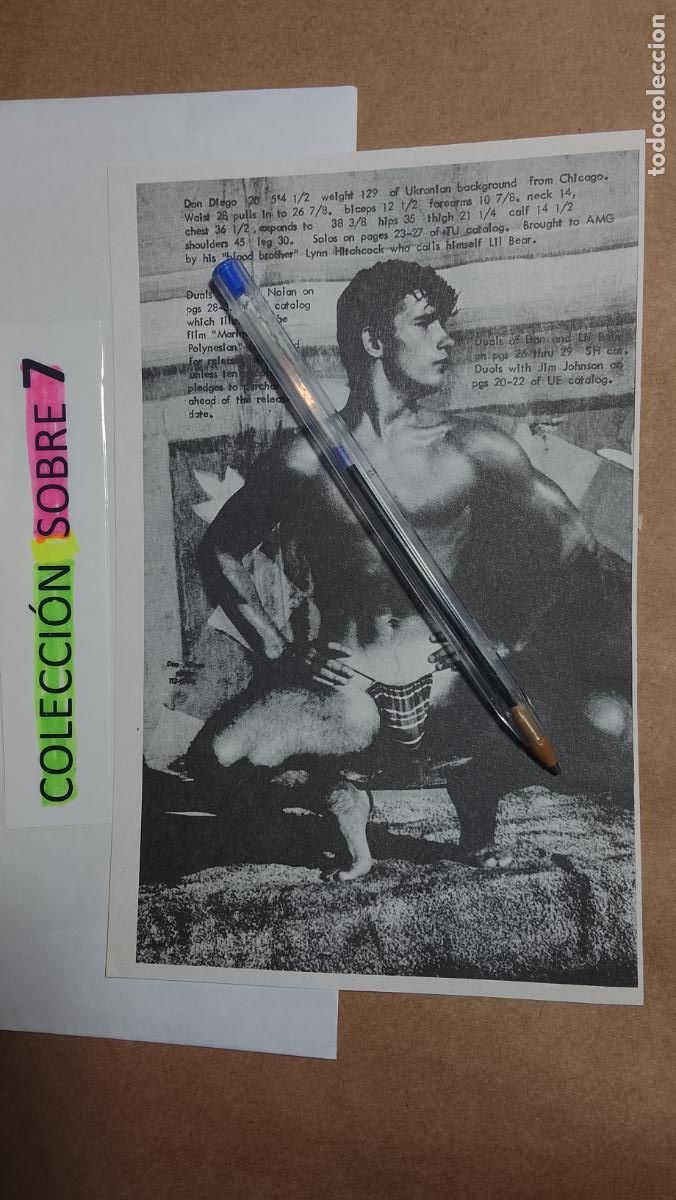 Autres: hoja tematica gay artistica fotografica o comic hombre erotico desnudos culturismo homo sexo EROTICA