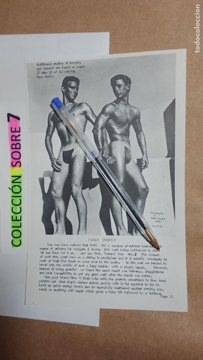 Autres: hoja tematica gay artistica fotografica o comic hombre erotico desnudos culturismo homo sexo EROTICA