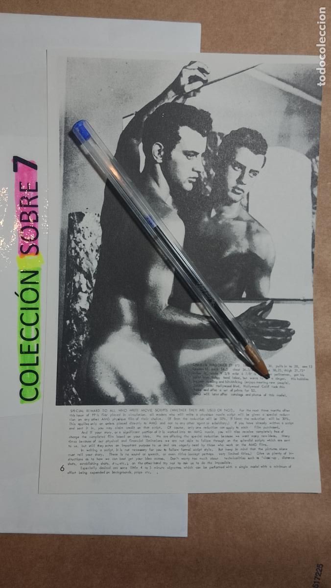 Autres: hoja tematica gay artistica fotografica o comic hombre erotico desnudos culturismo homo sexo EROTICA
