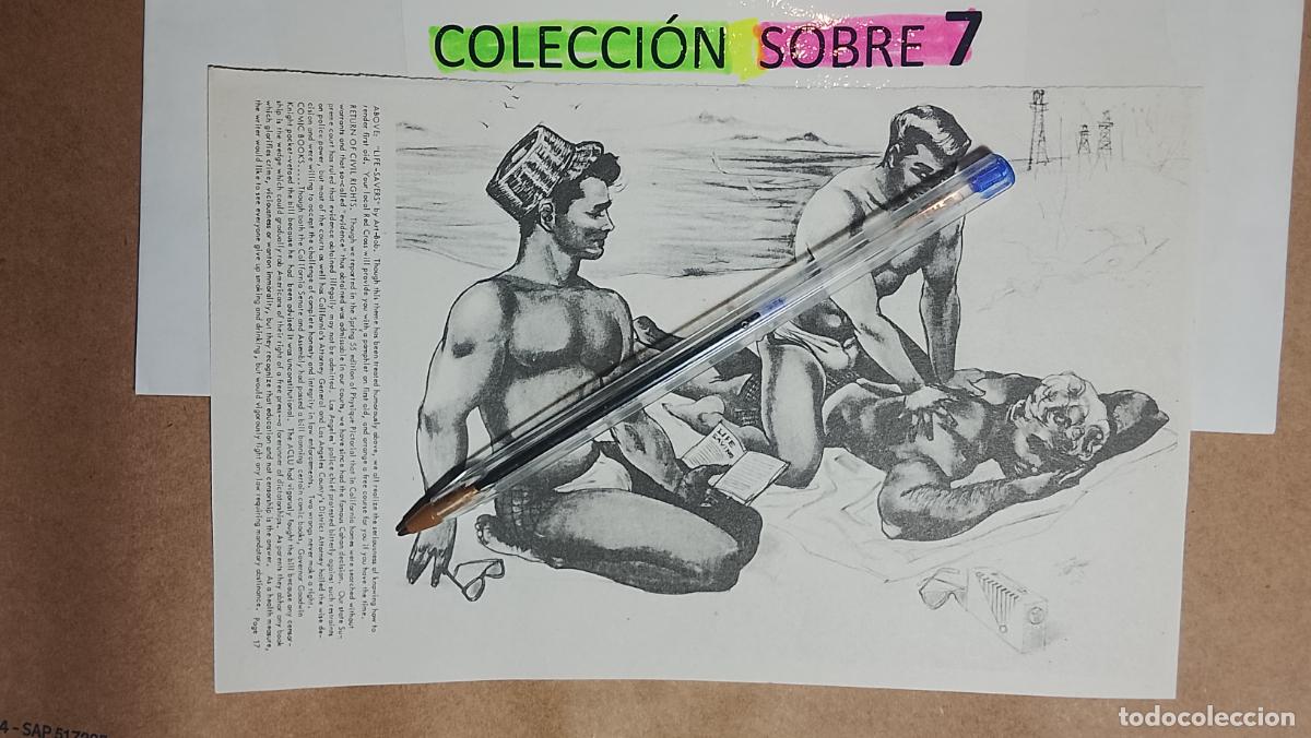 Autres: hoja tematica gay artistica fotografica o comic hombre erotico desnudos culturismo homo sexo EROTICA