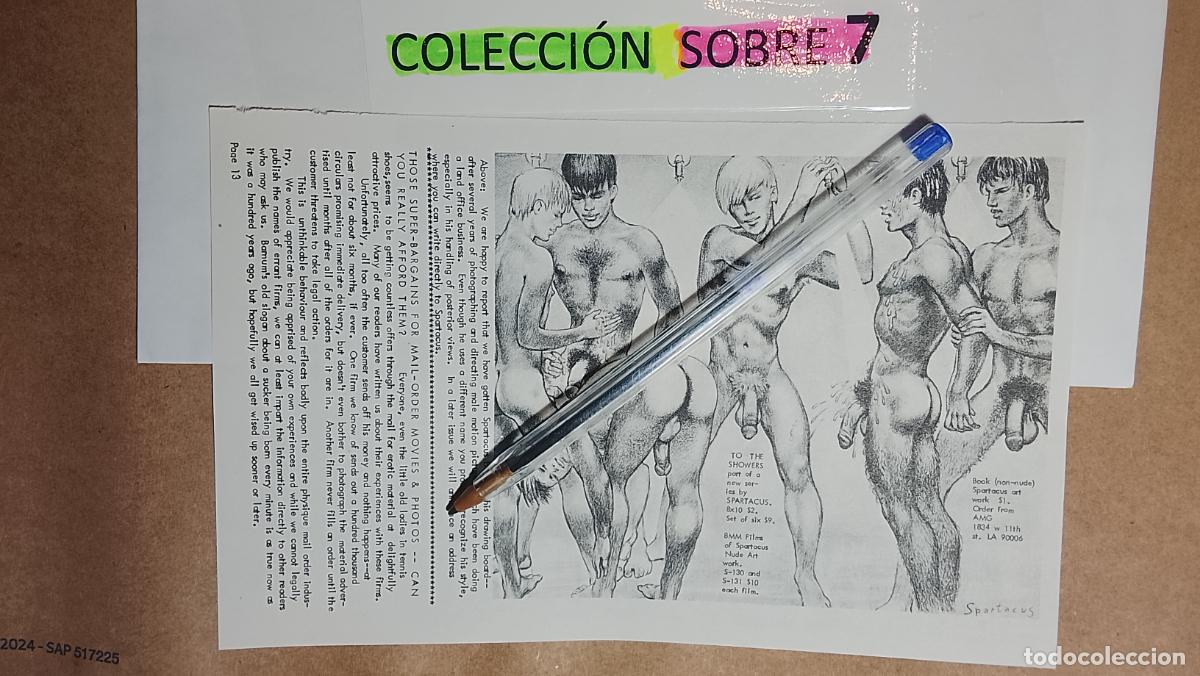 Autres: hoja tematica gay artistica fotografica o comic hombre erotico desnudos culturismo homo sexo EROTICA