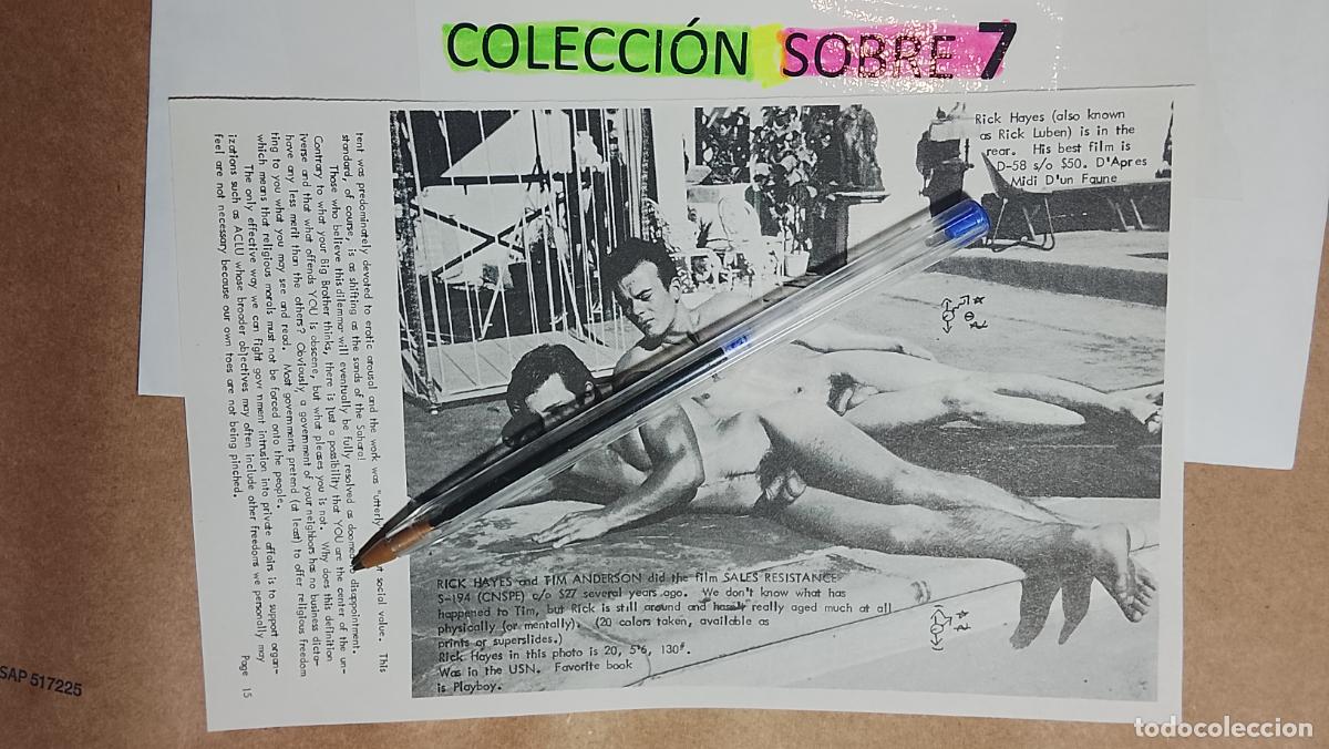 Autres: hoja tematica gay artistica fotografica o comic hombre erotico desnudos culturismo homo sexo EROTICA