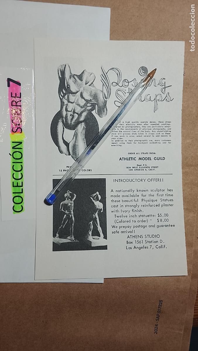 Autres: hoja tematica gay artistica fotografica o comic hombre erotico desnudos culturismo homo sexo EROTICA