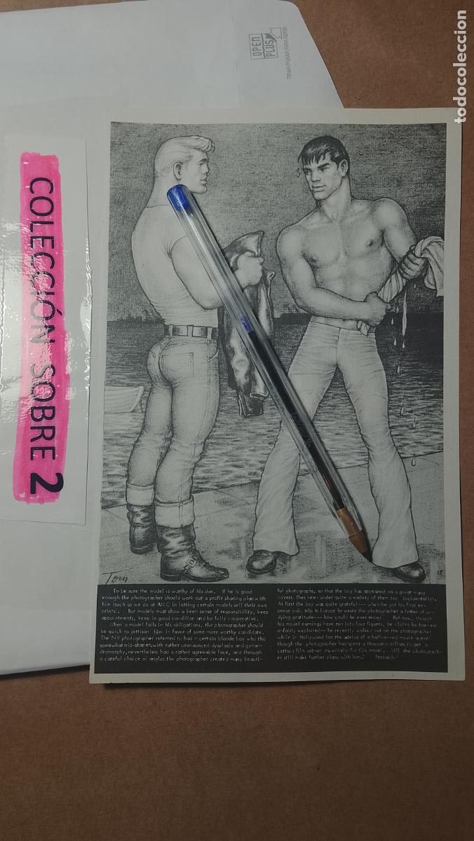 Autres: hoja tematica gay artistica fotografica o comic hombre erotico desnudos culturismo homo sexo EROTICA