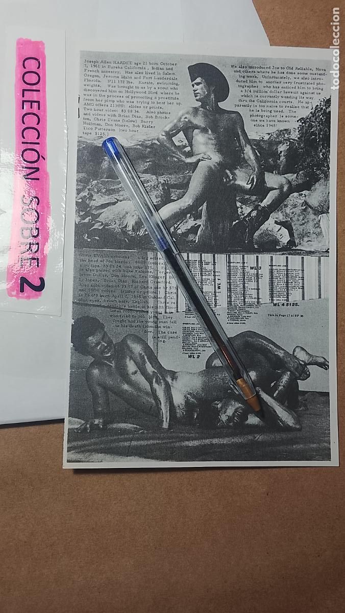 Autres: hoja tematica gay artistica fotografica o comic hombre erotico desnudos culturismo homo sexo EROTICA