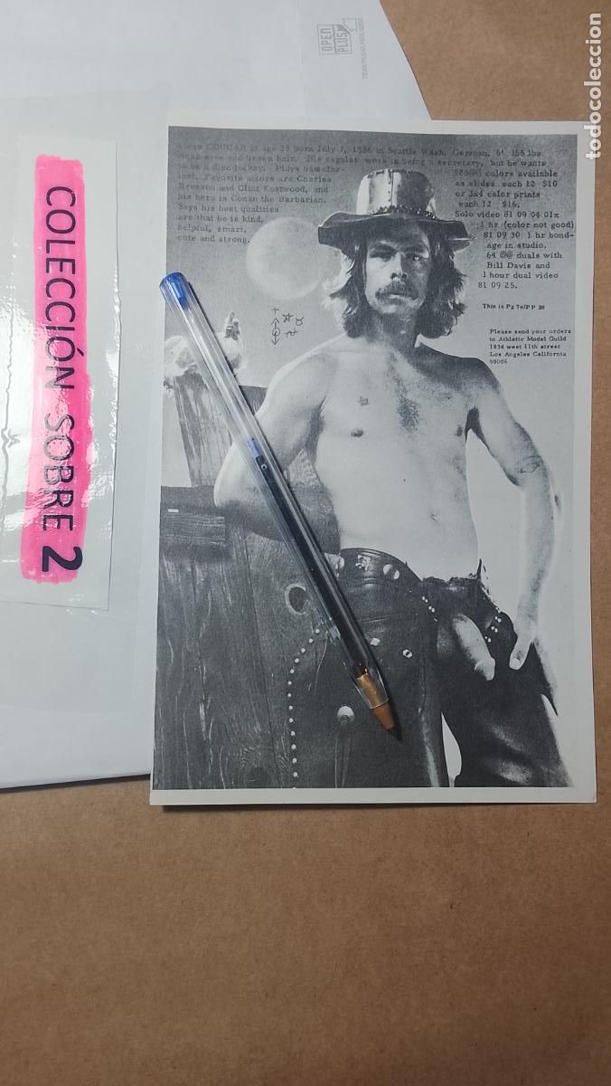 Autres: hoja tematica gay artistica fotografica o comic hombre erotico desnudos culturismo homo sexo EROTICA