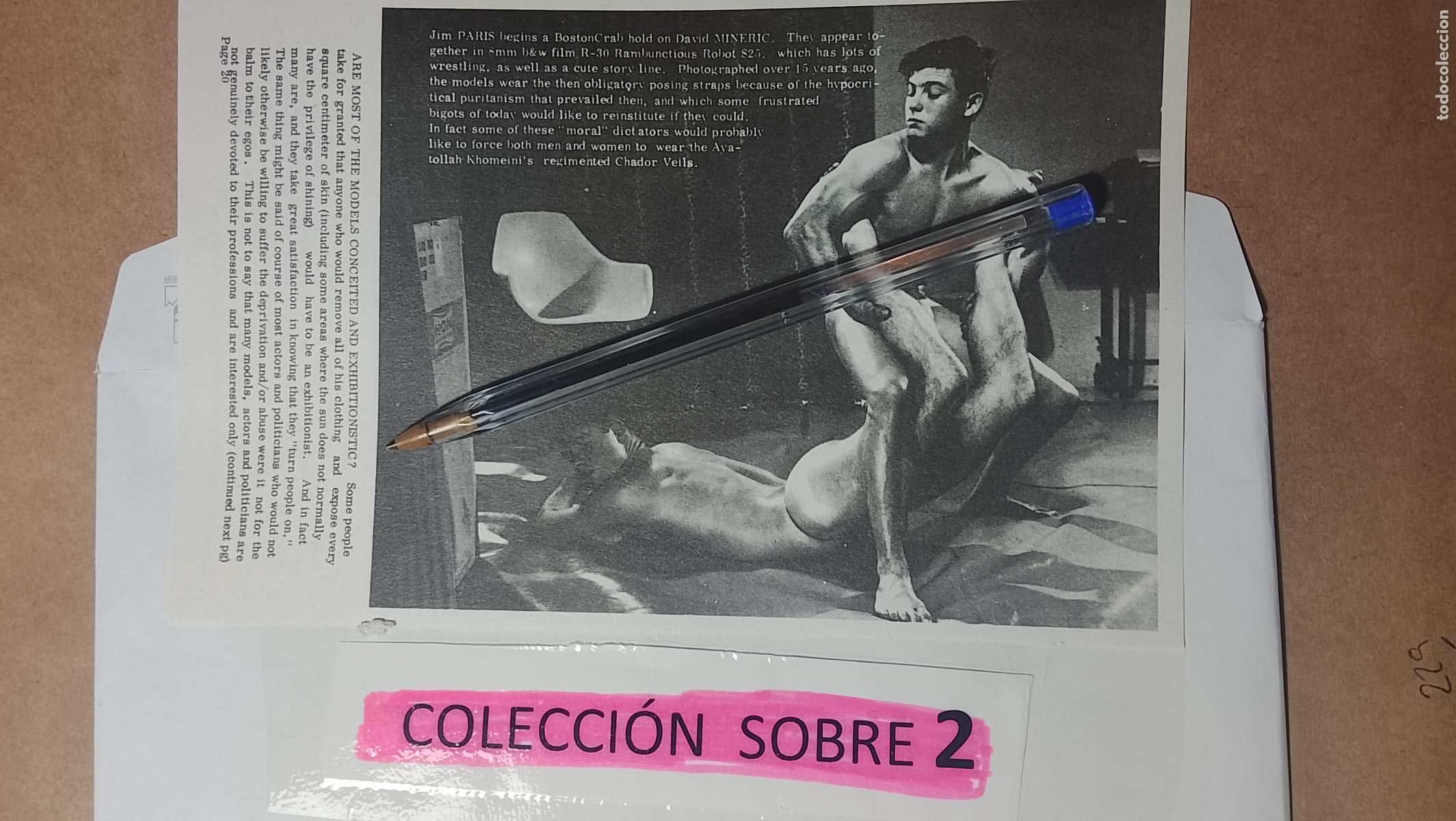 Autres: hoja tematica gay artistica fotografica o comic hombre erotico desnudos culturismo homo sexo EROTICA