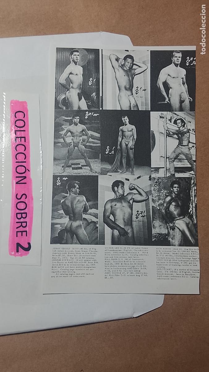 Autres: hoja tematica gay artistica fotografica o comic hombre erotico desnudos culturismo homo sexo EROTICA