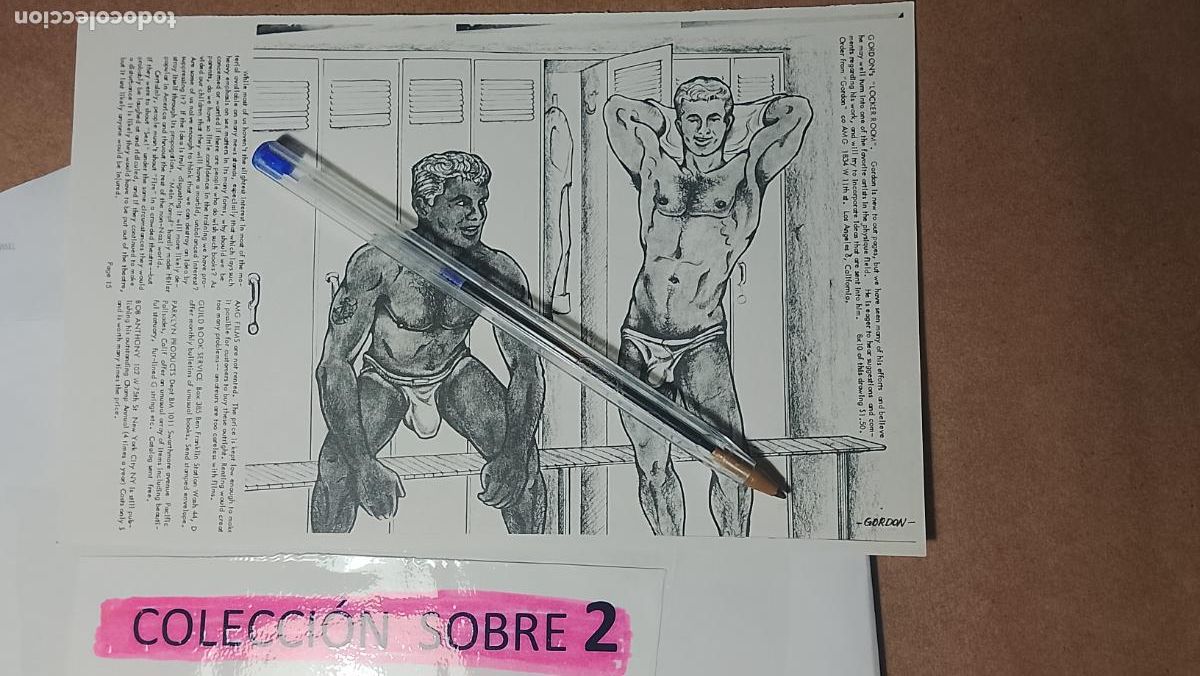 Autres: hoja tematica gay artistica fotografica o comic hombre erotico desnudos culturismo homo sexo EROTICA