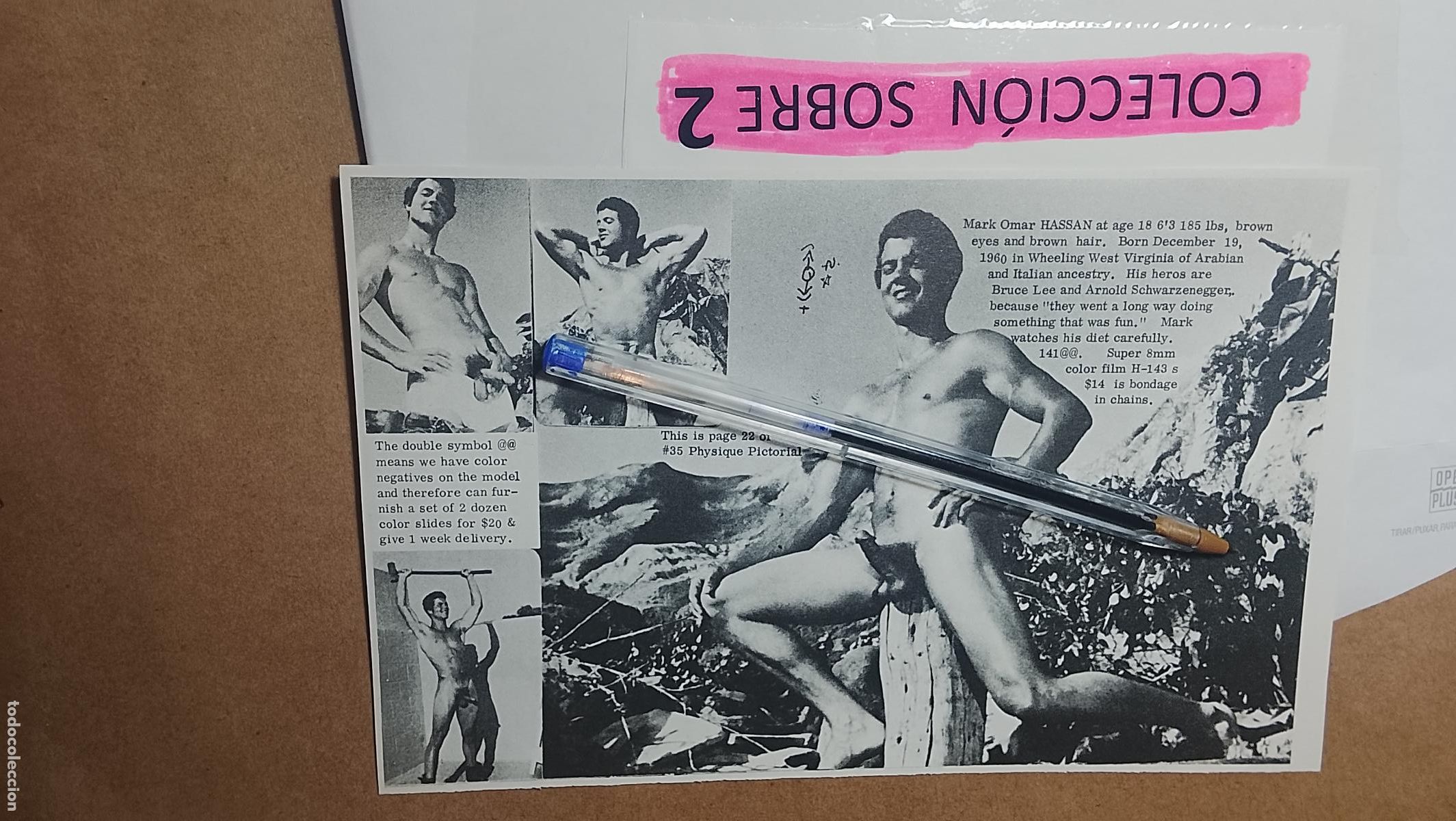 Autres: hoja tematica gay artistica fotografica o comic hombre erotico desnudos culturismo homo sexo EROTICA