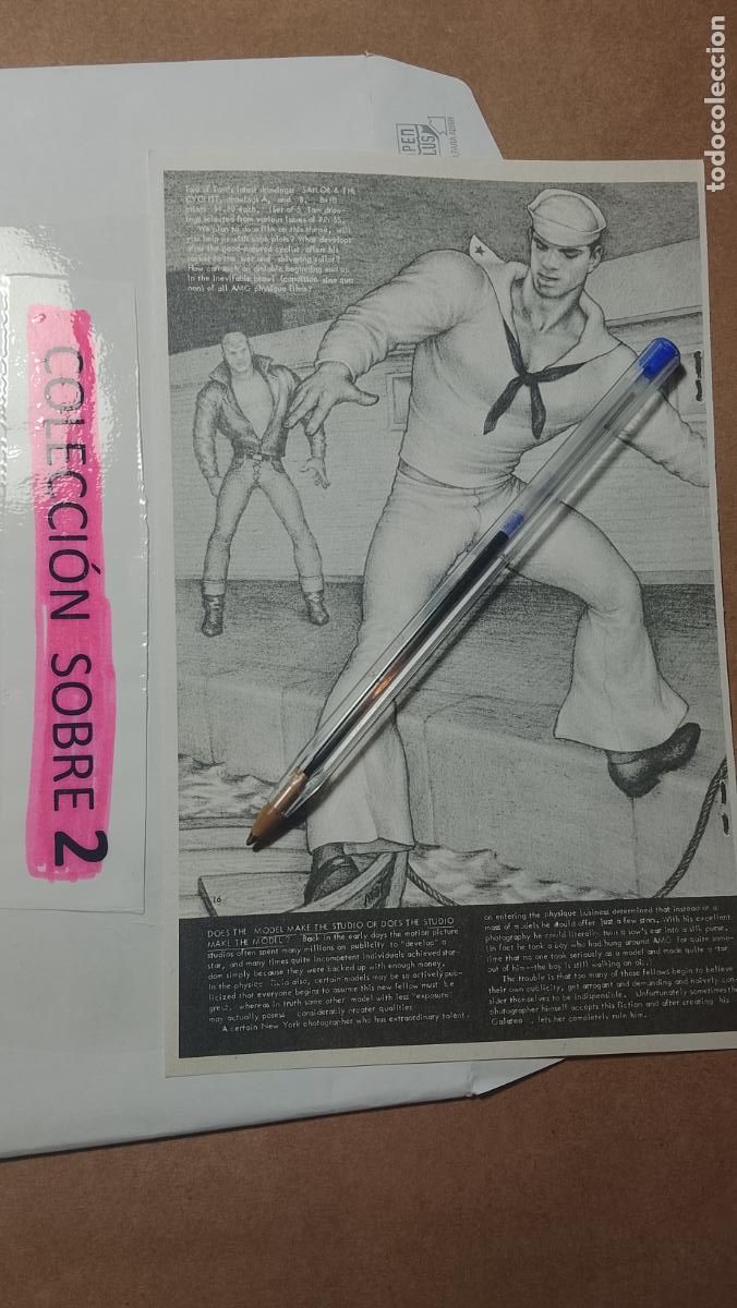 Autres: hoja tematica gay artistica fotografica o comic hombre erotico desnudos culturismo homo sexo EROTICA