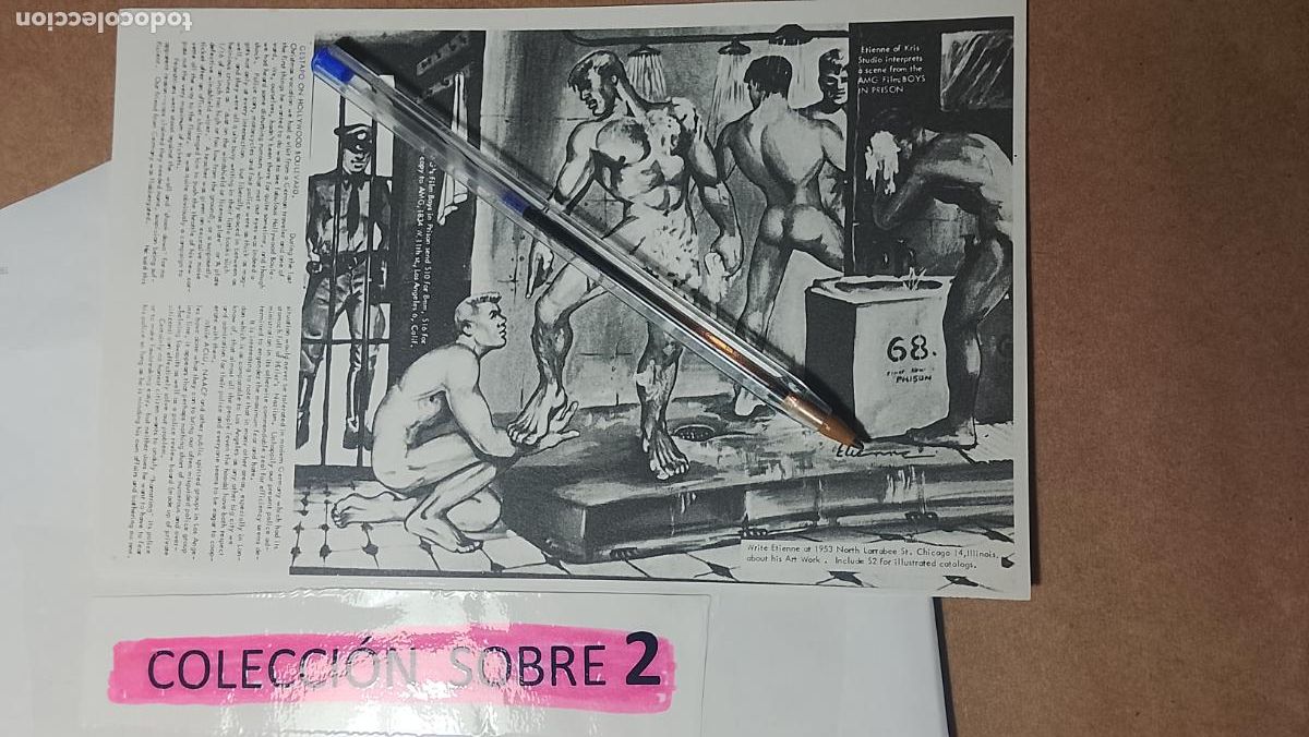 Autres: hoja tematica gay artistica fotografica o comic hombre erotico desnudos culturismo homo sexo EROTICA