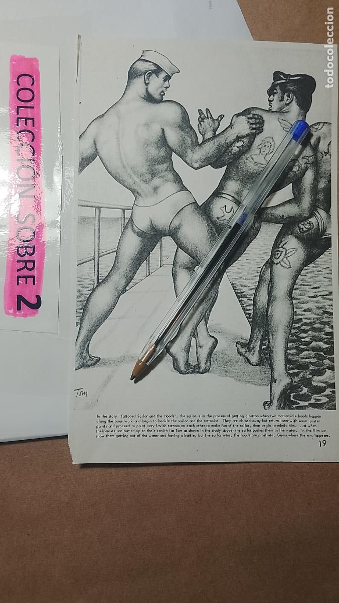 Autres: hoja tematica gay artistica fotografica o comic hombre erotico desnudos culturismo homo sexo EROTICA