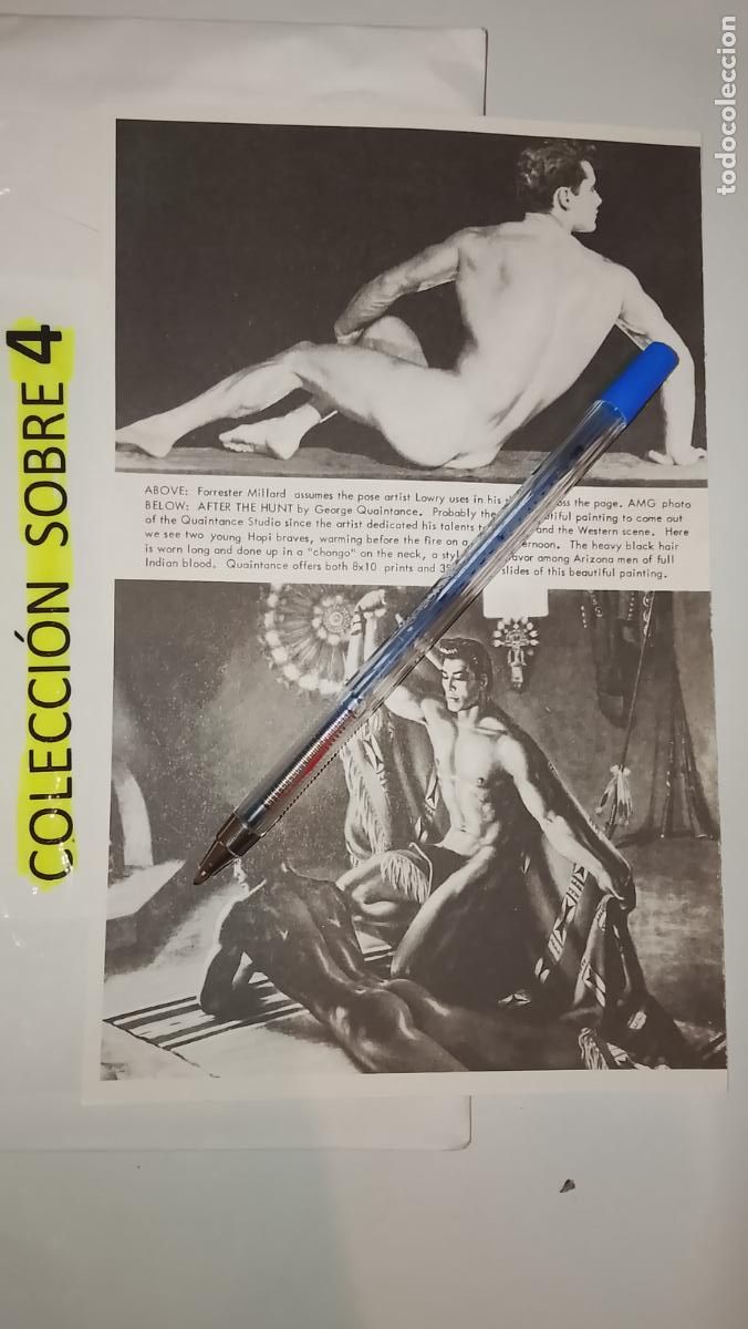 Autres: hoja tematica gay artistica fotografica o comic hombre erotico desnudos culturismo homo sexo EROTICA