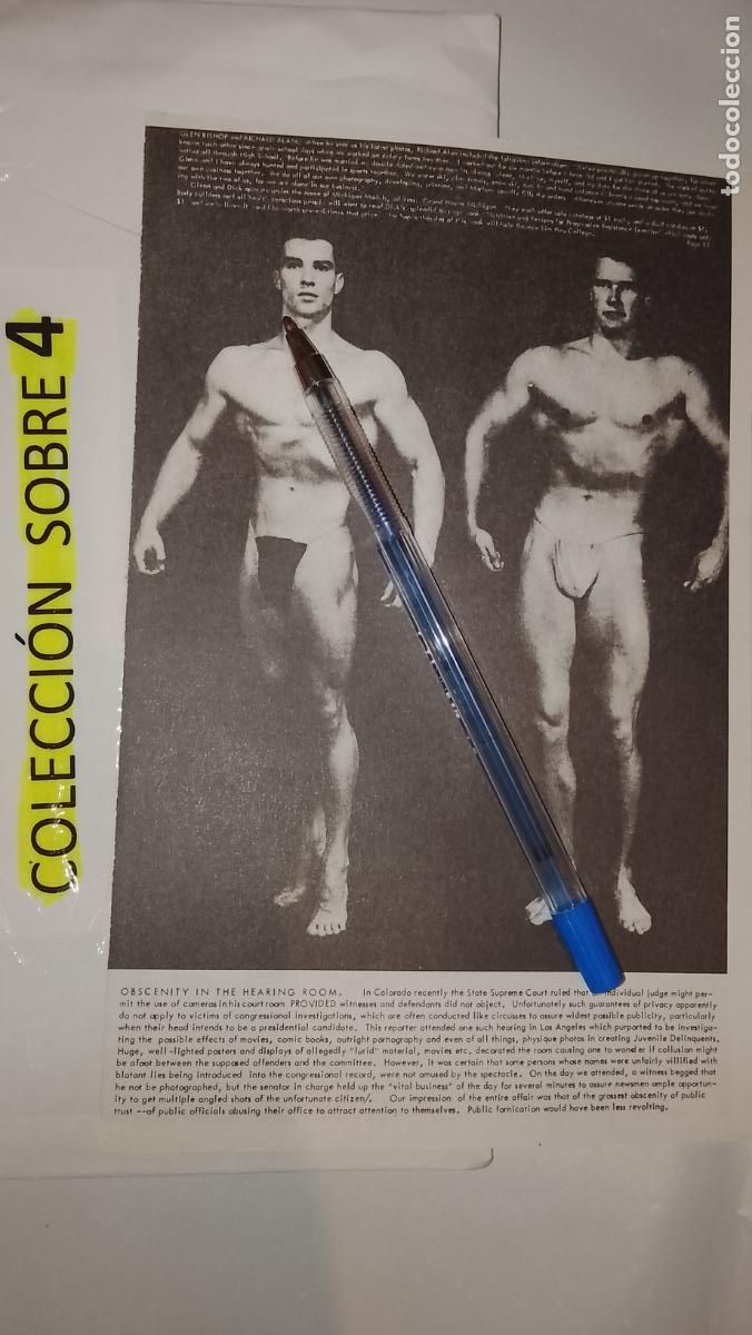Autres: hoja tematica gay artistica fotografica o comic hombre erotico desnudos culturismo homo sexo EROTICA