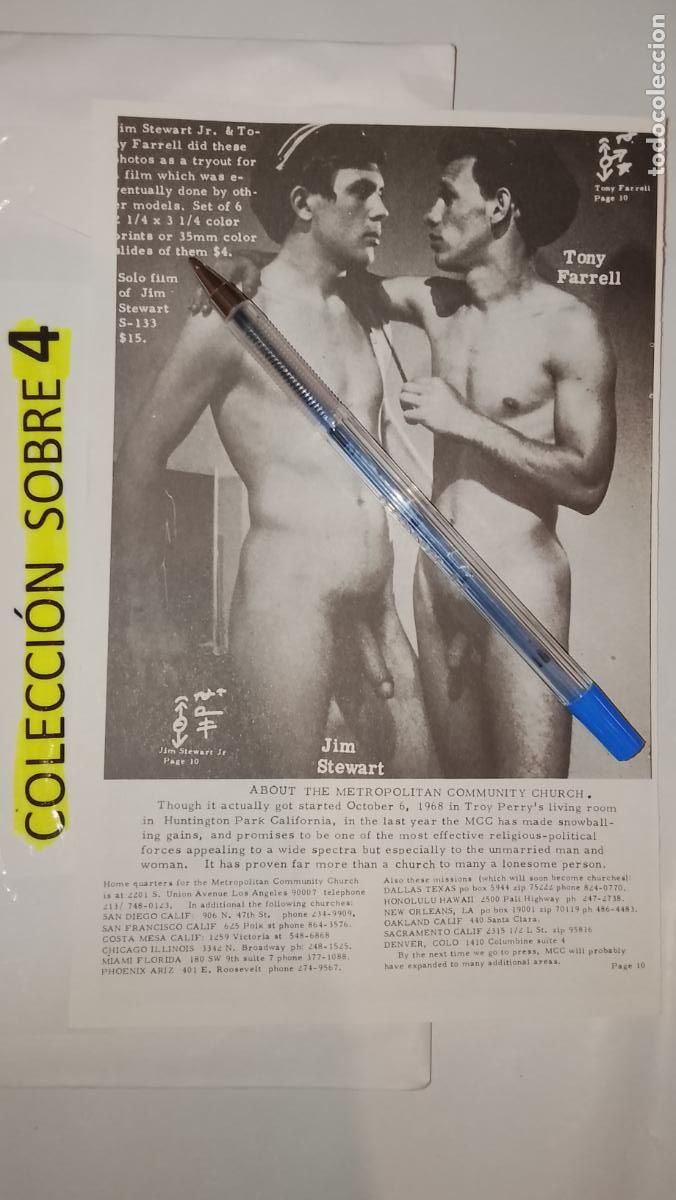 Autres: hoja tematica gay artistica fotografica o comic hombre erotico desnudos culturismo homo sexo EROTICA