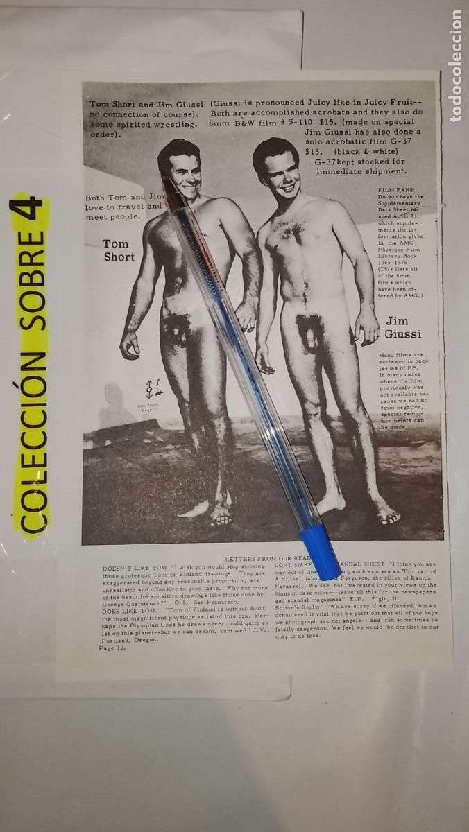 Autres: hoja tematica gay artistica fotografica o comic hombre erotico desnudos culturismo homo sexo EROTICA