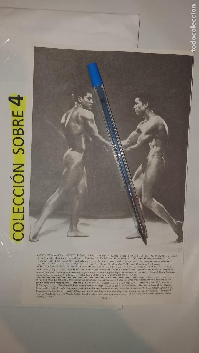 Autres: hoja tematica gay artistica fotografica o comic hombre erotico desnudos culturismo homo sexo EROTICA