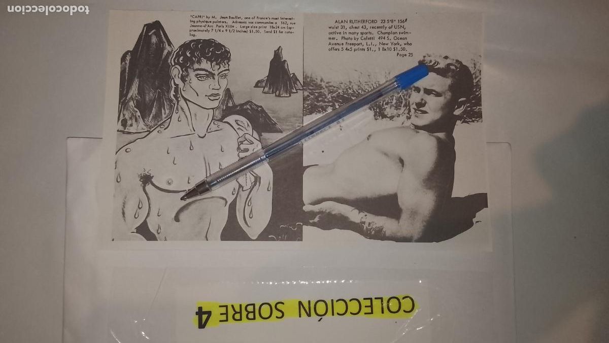 Autres: hoja tematica gay artistica fotografica o comic hombre erotico desnudos culturismo homo sexo EROTICA