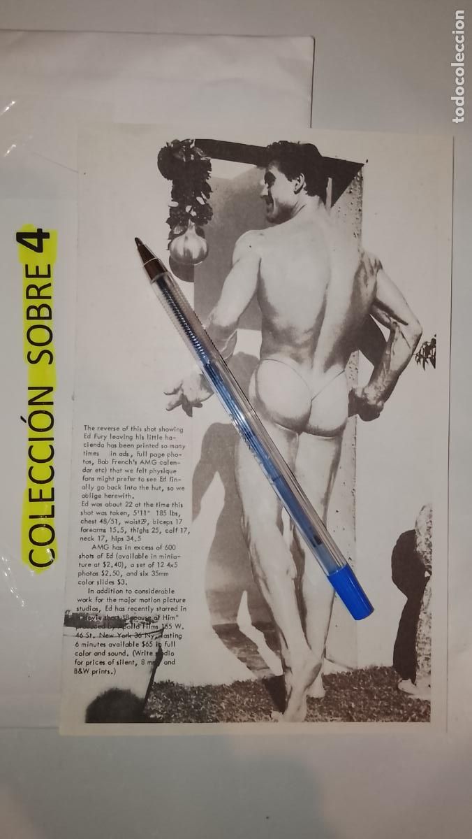 Autres: hoja tematica gay artistica fotografica o comic hombre erotico desnudos culturismo homo sexo EROTICA