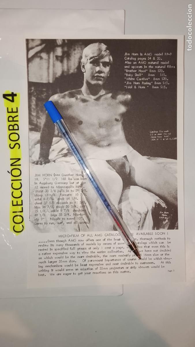 Autres: hoja tematica gay artistica fotografica o comic hombre erotico desnudos culturismo homo sexo EROTICA