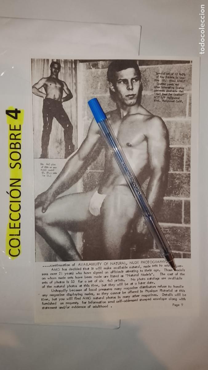 Autres: hoja tematica gay artistica fotografica o comic hombre erotico desnudos culturismo homo sexo EROTICA